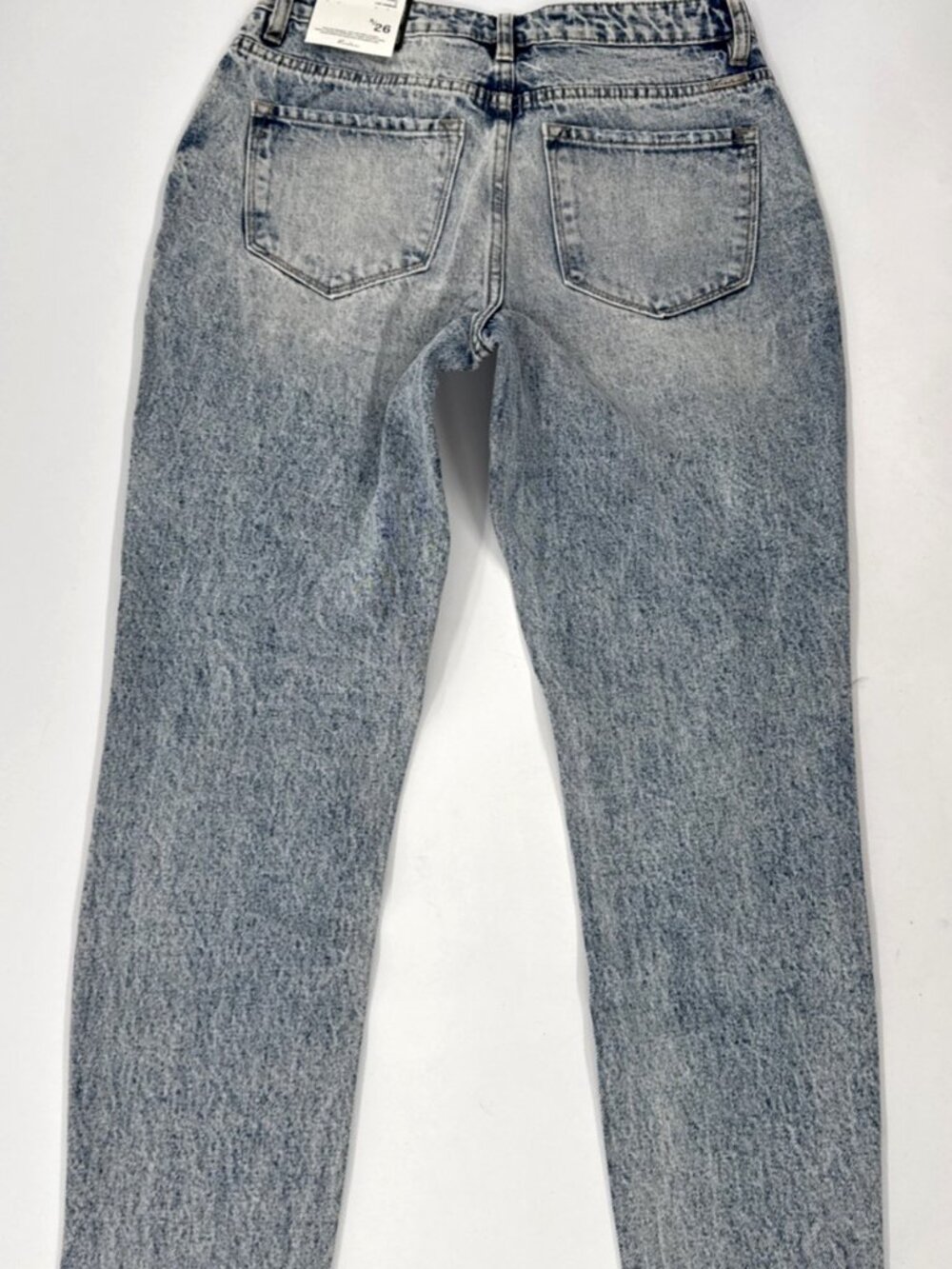 Kancan Womens Jeans 5 26 Acid Wash Denim Ripped Distressed Raw Hem Stretch NEW - Picture 3 of 12